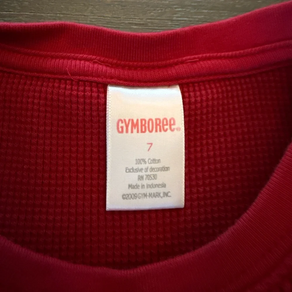 Gymboree Girls Red Heart Long Sleeve Shirt 7